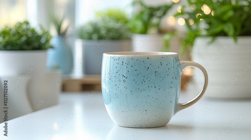 A modern ceramic mug in a soft pastel shade, placed on a pristine white surface for a clean, cozy aesthetic. A modern ceramic mug in a soft pastel shade, placed on a pristine white surface for a clean, cozy aesthetic.