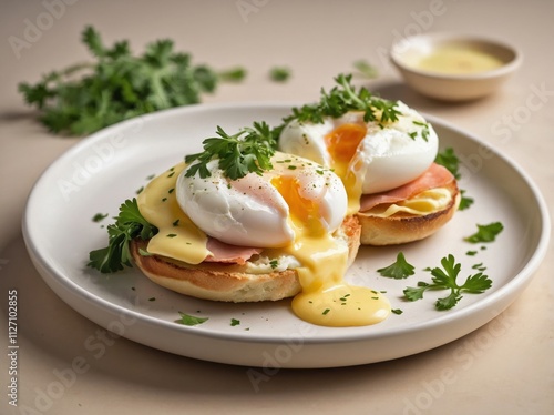 Eggs Benedict with Minimal Garnish