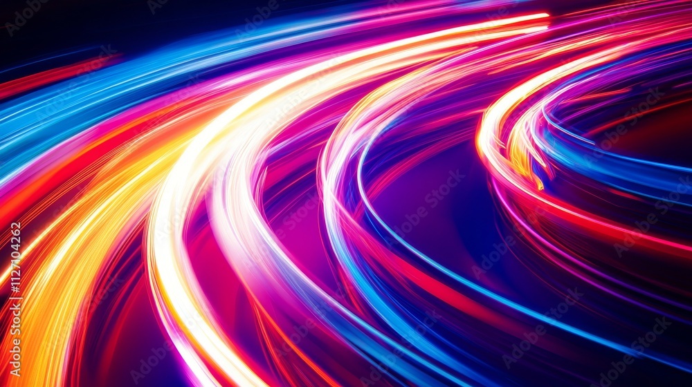 Colorful neon lines of light speed technology. Futuristic light effects of neon rays moving. Colorful neon lines of light speed technology. Futuristic light effects of neon rays moving.