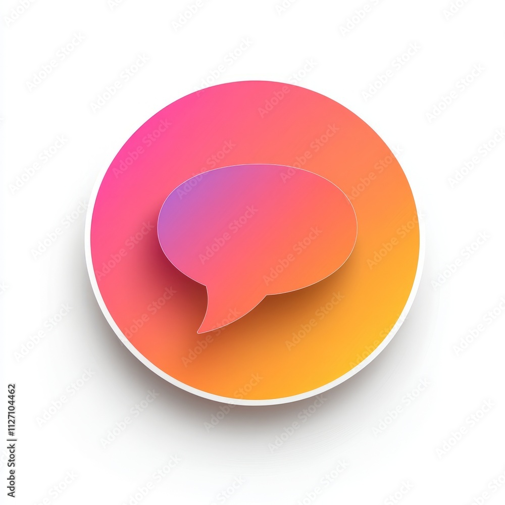 Vibrant Gradient Speech Bubble Icon Design Vibrant Gradient Speech Bubble Icon Design