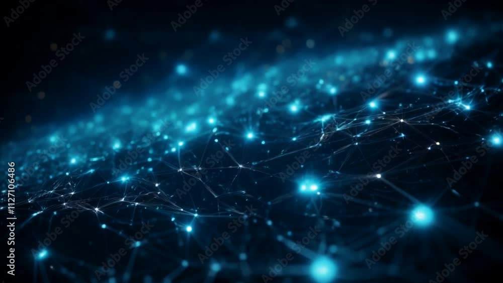 Blue network connection technology background Blue network connection technology background