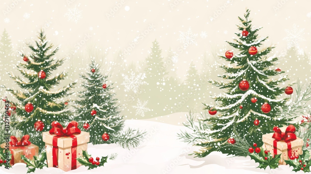 Merry Christmas and Happy New Year frame greeting card vector set. Luxury invitation with Christmas tree, bauble, holly, gift line art on green background. Design illustration for season's card, ads. Merry Christmas and Happy New Year frame greeting card vector set. Luxury invitation with Christmas tree, bauble, holly, gift line art on green background. Design illustration for season's card, ads.