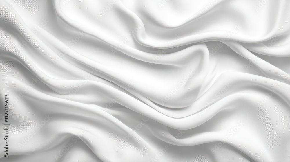 A smooth, flowing white fabric texture creating an elegant and soft appearance. A smooth, flowing white fabric texture creating an elegant and soft appearance.