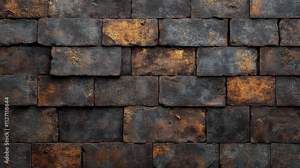 Weathered dark brown and orange brick wall texture background. Weathered dark brown and orange brick wall texture background.