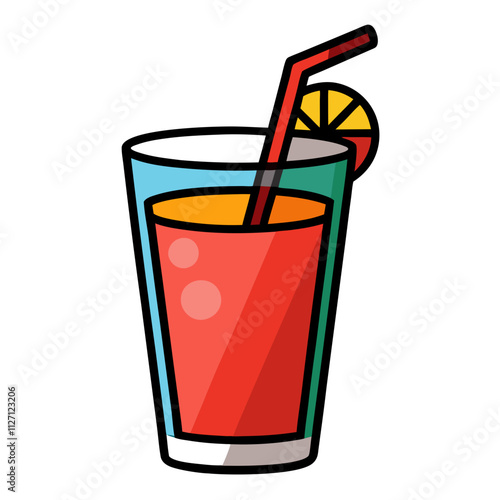 "Drink Clip Art on White Background - Vector Illustration"