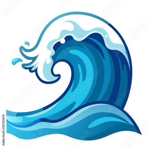 "Ocean Waves Clip Art - Vector Illustration"