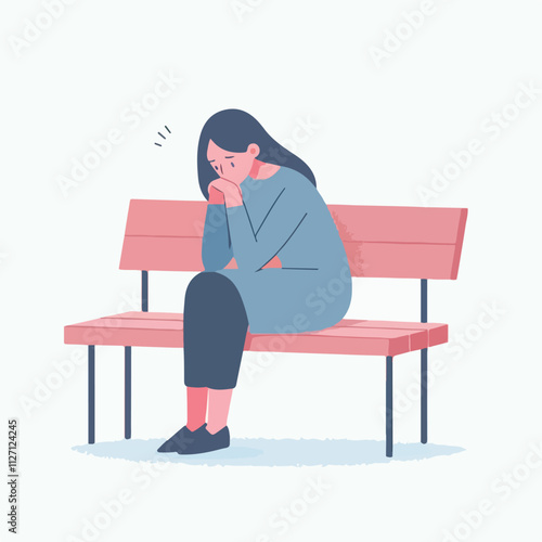 Vector of someone who is pondering, confusion, confusion, restlessness
