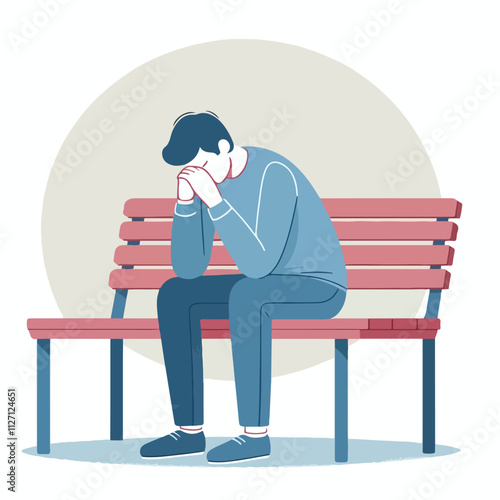 Vector of someone who is pondering, confusion, confusion, restlessness