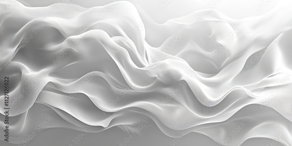 Flowing Abstract Gradient with White Streaks, Generative AI Flowing Abstract Gradient with White Streaks, Generative AI