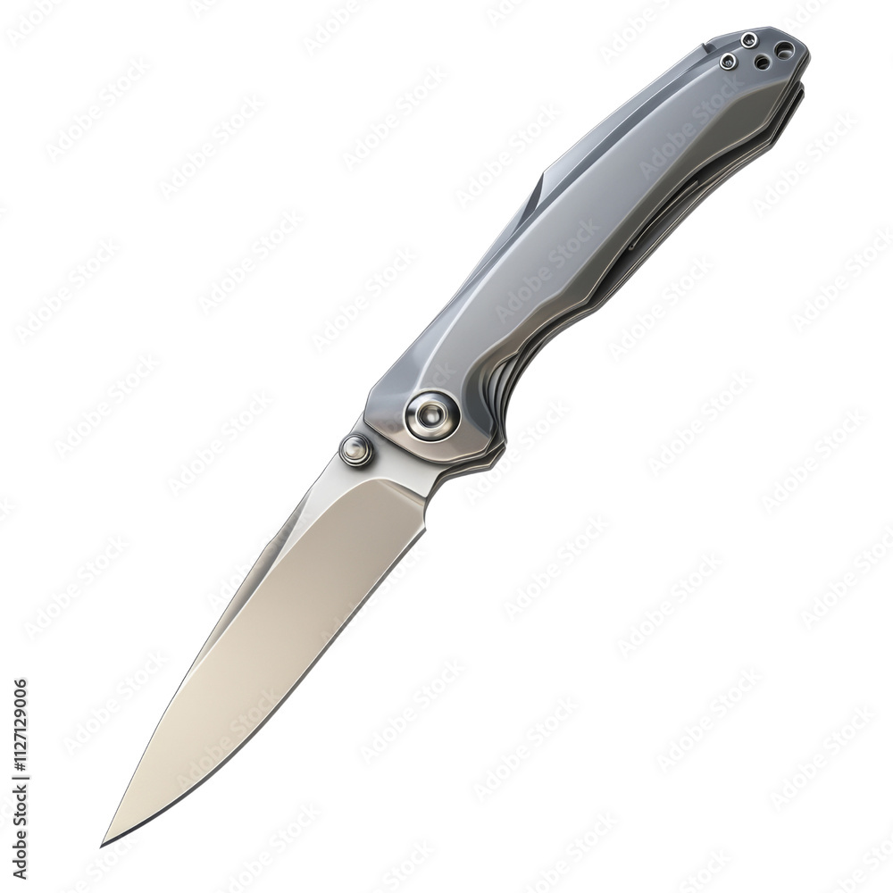 a silver pocket knife 3d render icon isolated on transparent background cutout a silver pocket knife 3d render icon isolated on transparent background cutout
