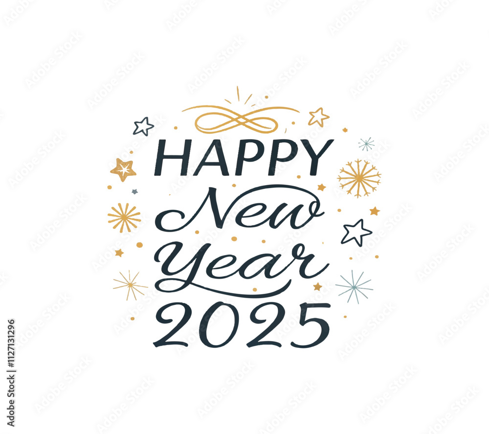 Obraz premium Happy new year 2025