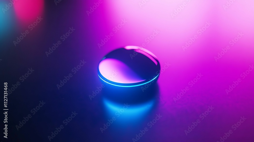 Liquid drop, vibrant color gradient, reflective surface. Liquid drop, vibrant color gradient, reflective surface.