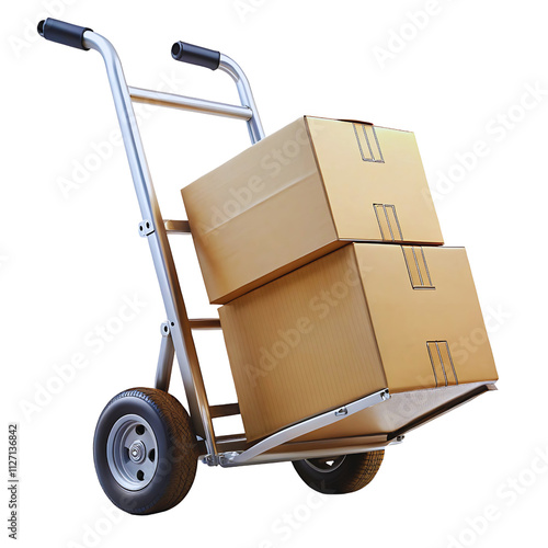 hand truck with boxes
