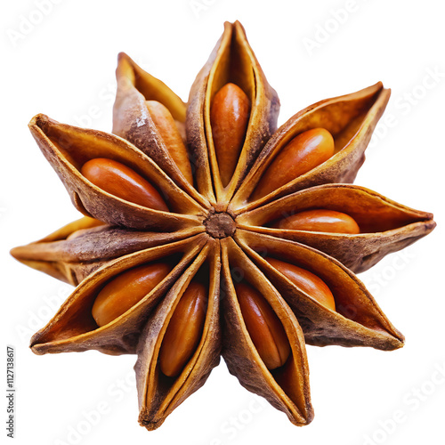 star anise isolated on white