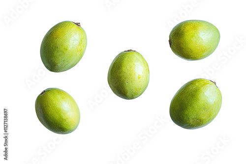 a group of green fruit