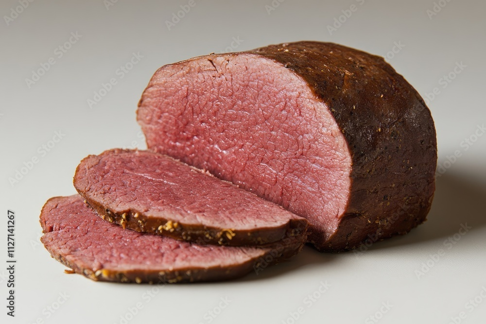 Roasted Venison Roast Sliced Thinly Served Roasted Venison Roast Sliced Thinly Served