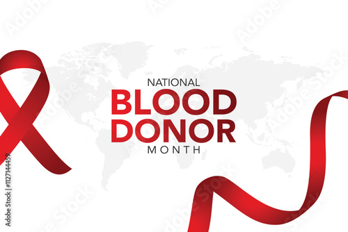 January is National Blood Donor Month vector. Human hands up and drop of blood vector. Voluntary blood donor raised hand up silhouette icon. Important day