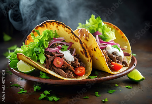 Zesty Beef Tacos Loaded with Fresh Tomato & Vibrant Veggies photo