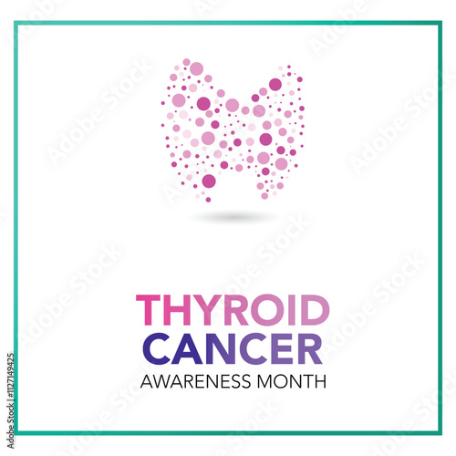 Thyroid awareness month is every year in January. Banner, Holiday, poster, card and background design Template.