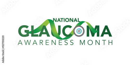 National Glaucoma Awareness month is observed every year in january. January is Glaucoma Awareness Month. Eye health and vision care concept for banner design. Vector illustration.
