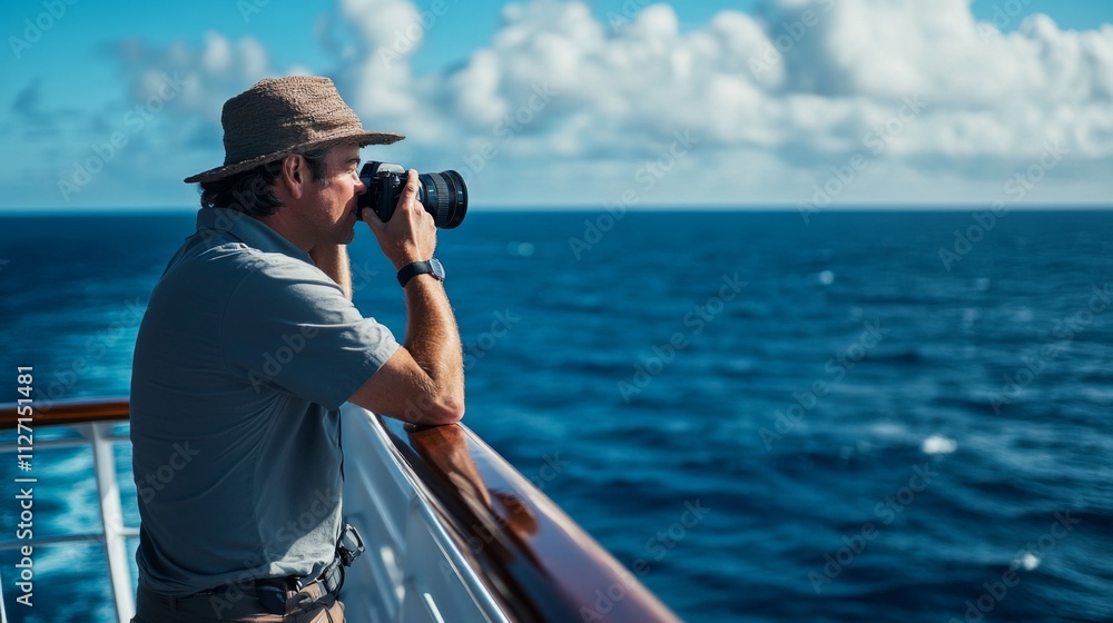 Obraz premium Oceanic Voyage: Capturing a Breathtaking Seascape