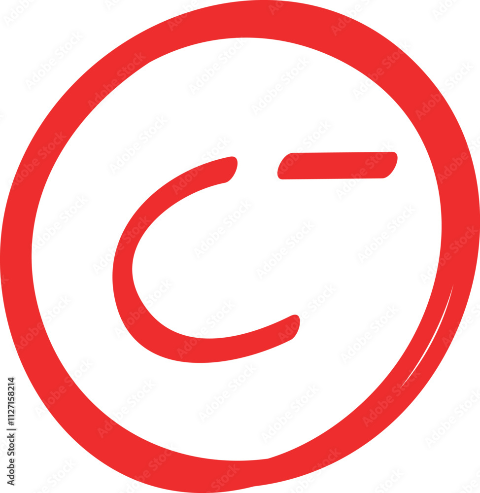 Red Circle C- Grade Symbol for Education and Achievement Red Circle C- Grade Symbol for Education and Achievement