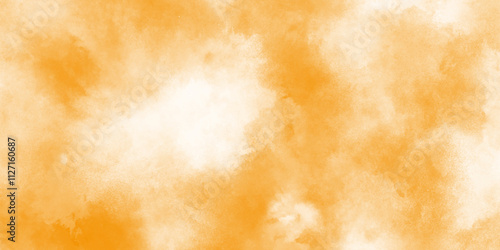 abstract smeared ink effect bright orange and yellow color shades watercolor, showcasing a smooth and elegant color transition, old paper texture for background.