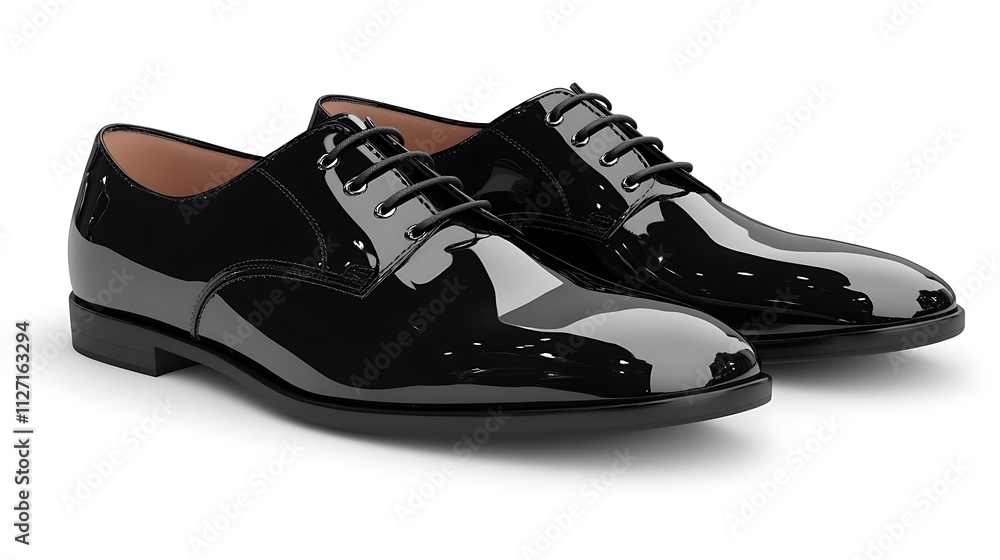 A Pair Of Polished Black Leather Dress Shoes A Pair Of Polished Black Leather Dress Shoes