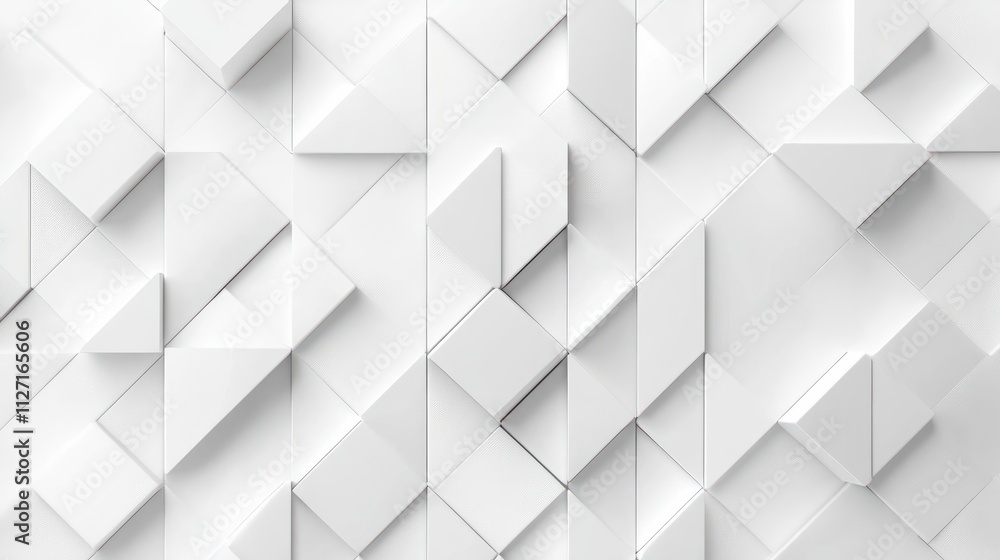 Abstract 3d white cube boxes with random shifting patterns, geometric block design for background, wallpaper, or banner with copy space Abstract 3d white cube boxes with random shifting patterns, geometric block design for background, wallpaper, or banner with copy space