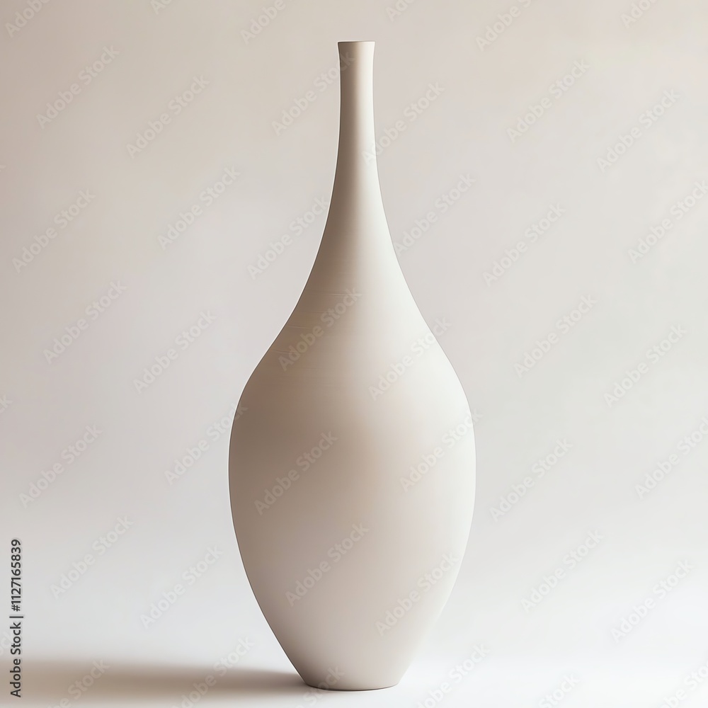 A minimalist, smooth, white vase with an elongated neck and curvy shape, perfect for modern decor and floral arrangements. A minimalist, smooth, white vase with an elongated neck and curvy shape, perfect for modern decor and floral arrangements.