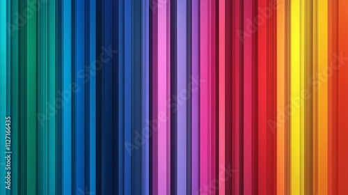 Vertical colorful stripes, rainbow gradient.