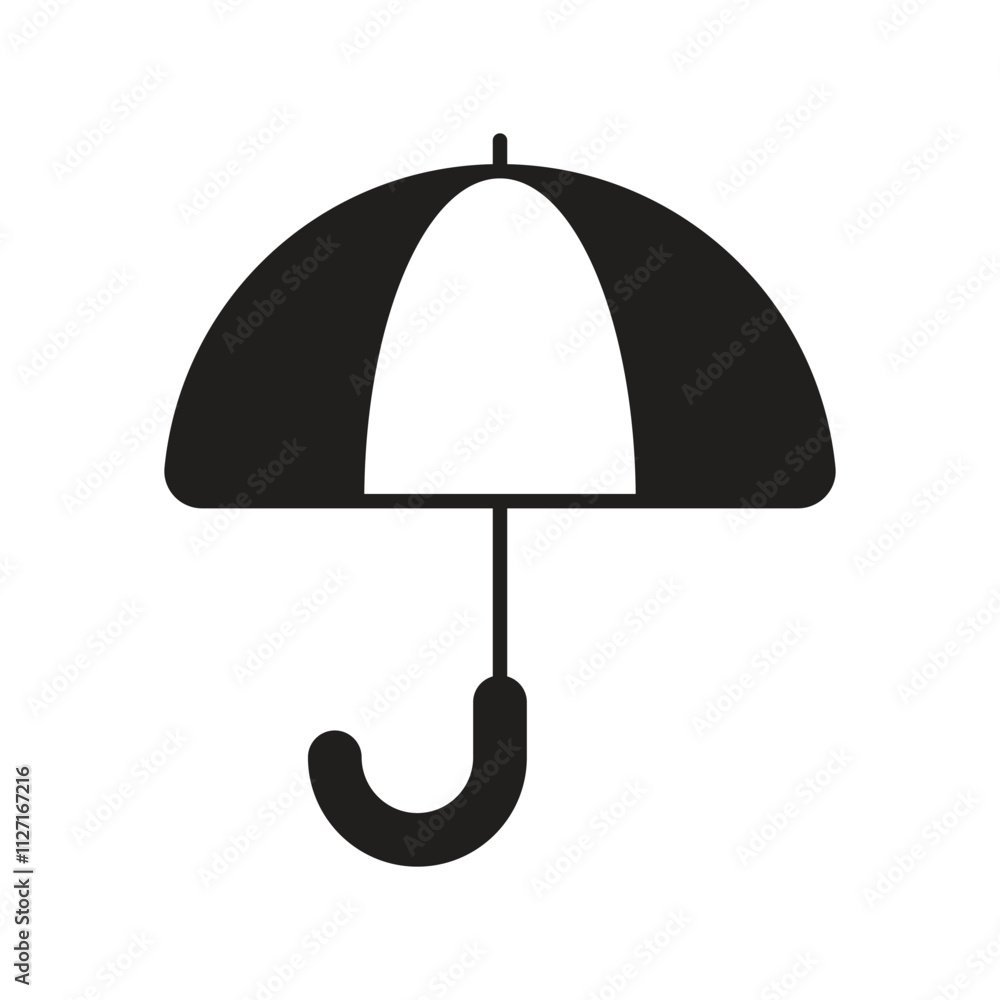 umbrella glyph icon with white background vector stock illustration umbrella glyph icon with white background vector stock illustration