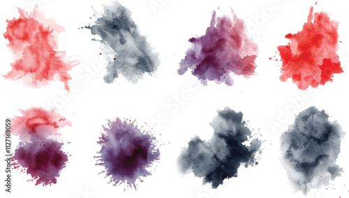 Various black set paint brushes with ink strokes, brushes, Big set of grunge round shapes. Brush strokes frame elements, frames for design.
