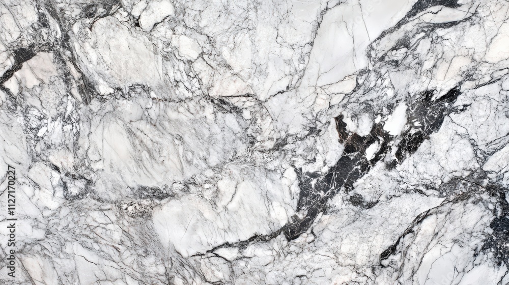 Fototapeta premium High-contrast marble surface showcasing intricate gray and black veining perfect for interior design projects