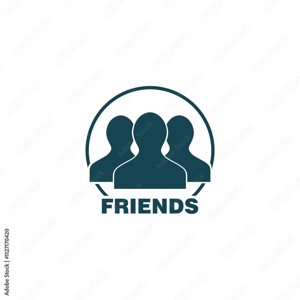 Friends icon simple sign. People brotherhood icon isolated on white background. Friends icon simple sign. People brotherhood icon isolated on white background.