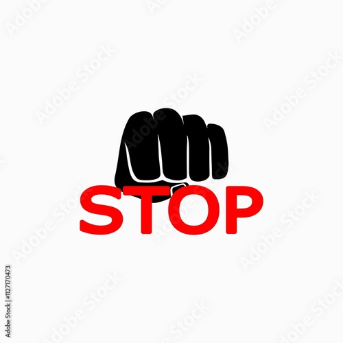 Stop bullying symbol icon  isolated on white background.