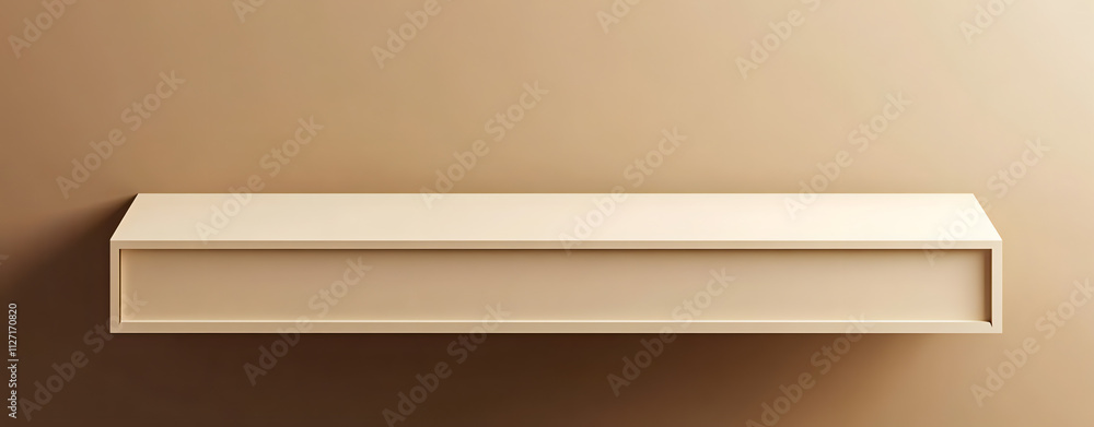 Wall-Mounted Floating Shelf in Soft Beige Hues Ideal for Minimalist Homes and Functional Interior Styling Concepts Wall-Mounted Floating Shelf in Soft Beige Hues Ideal for Minimalist Homes and Functional Interior Styling Concepts