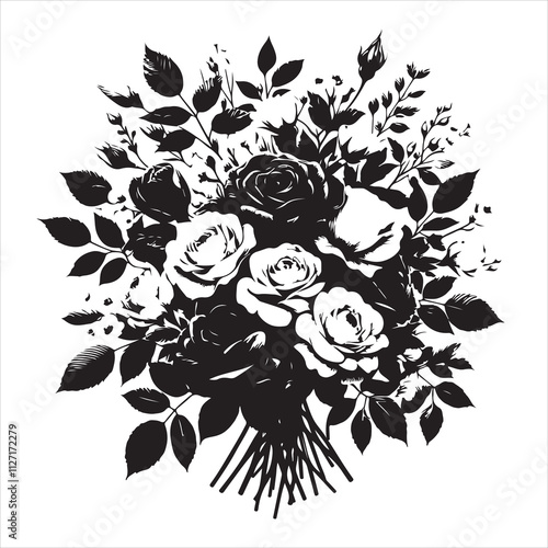 Roses: A superior graphic logo that is perfect for T-shirt graphic design