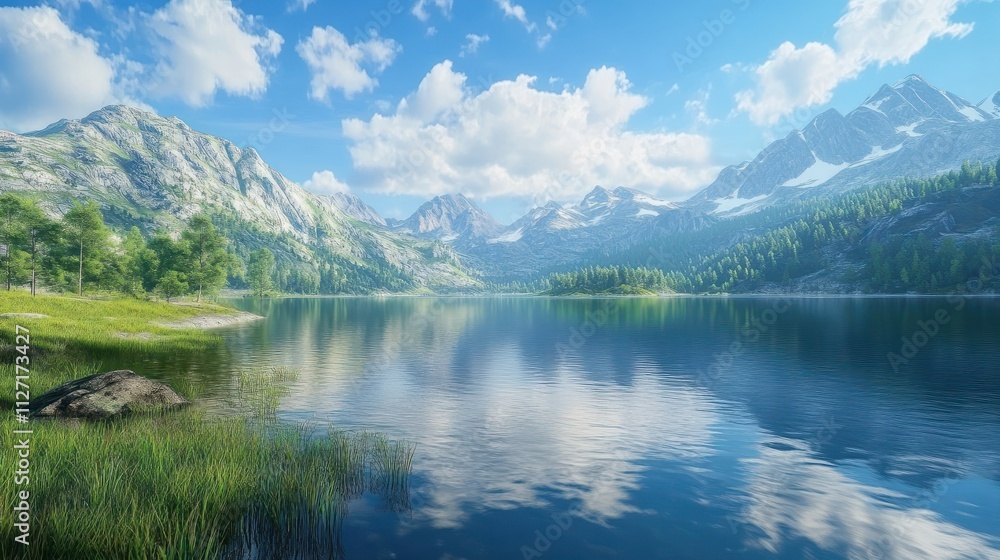 Breathtaking panorama of morning wild nature high in mountains Breathtaking panorama of morning wild nature high in mountains