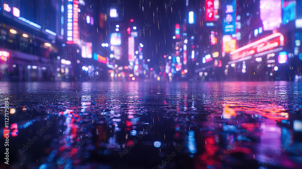 Fototapeta premium Downtown Shinjuku at Night with Vibrant Neon Cityscape