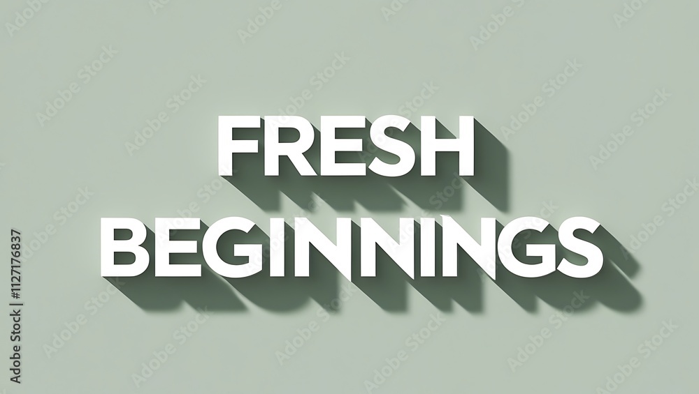 Fresh Beginnings Inspirational Text Design Fresh Beginnings Inspirational Text Design