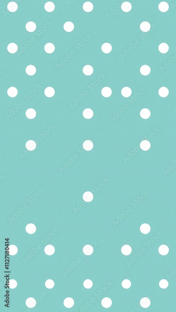 Teal background with scattered white polka dots. Teal background with scattered white polka dots.