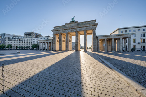 Brandenburg Gate at sunrise, Berlin, Germany