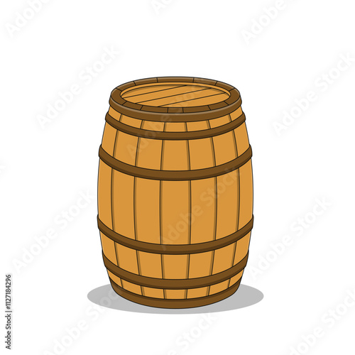 Wooden Barrel Illustration