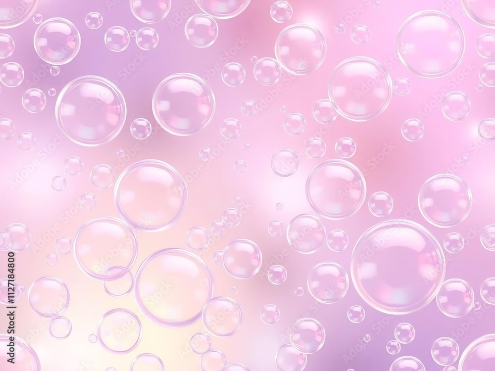 Seamless pattern of pastel pink bubbles on blurred background. Seamless pattern of pastel pink bubbles on blurred background.