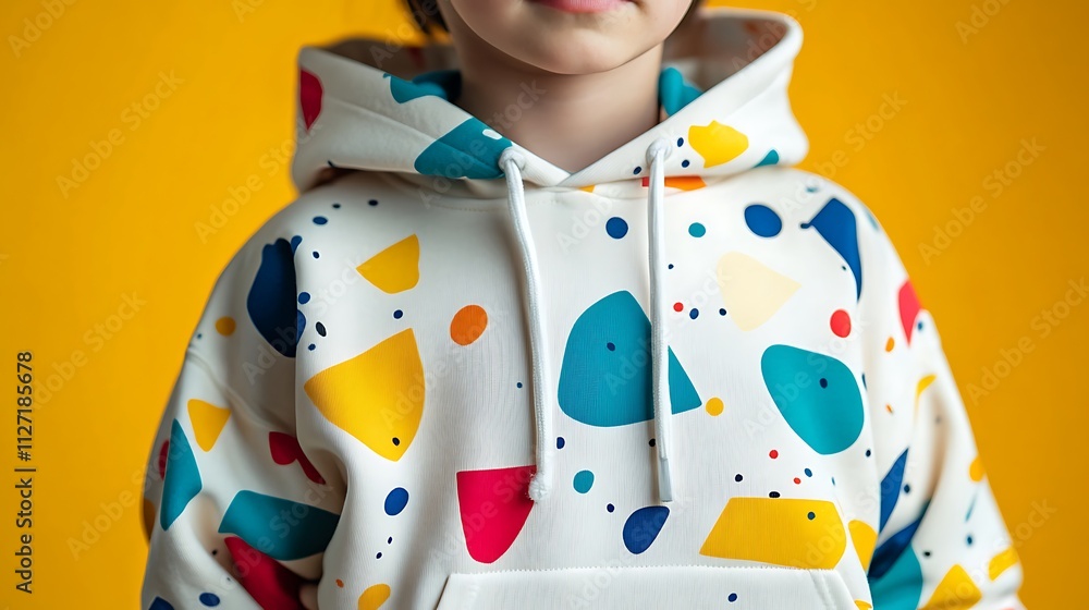 Kids' hoodie blank mockup, playful patterns, colorful blocks, cheerful tone Kids' hoodie blank mockup, playful patterns, colorful blocks, cheerful tone