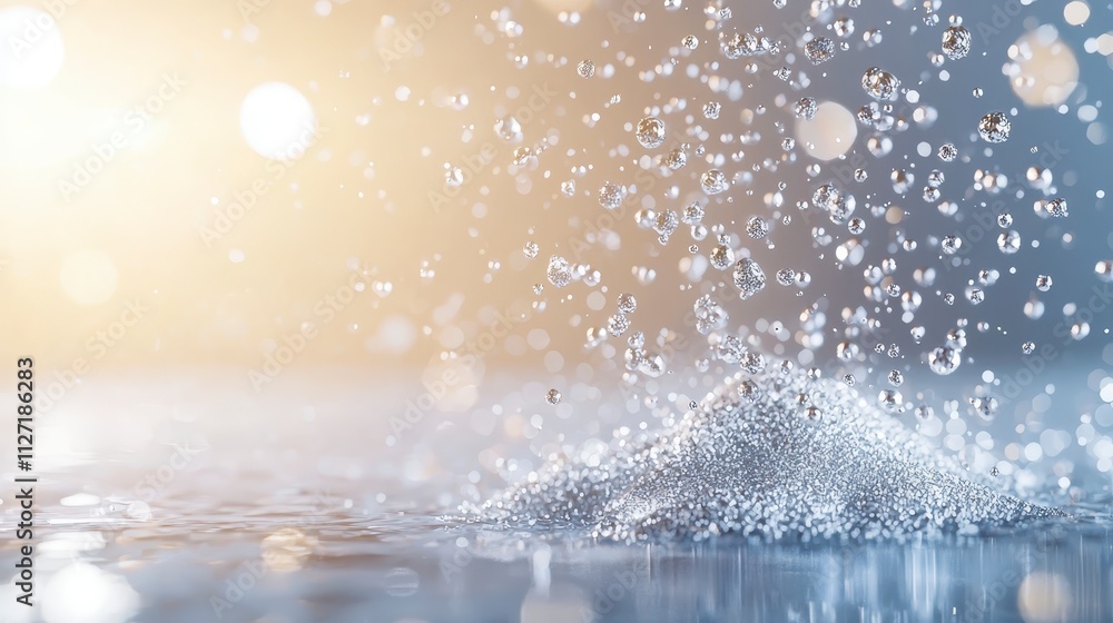 Sparkling Water Drops Liquid Purity Refreshing Background