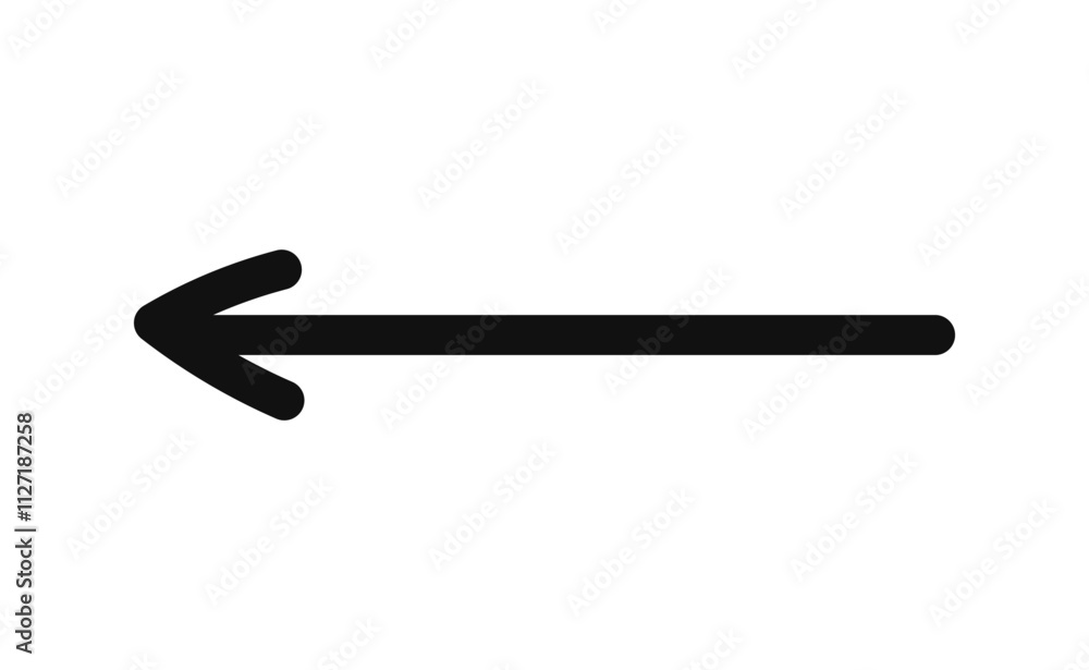 Simple line hand drawn black arrow. Vector illustration Simple line hand drawn black arrow. Vector illustration