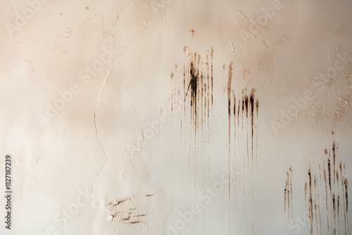 A medium shot of a light-colored, off-white wall with subtle textures and imperfections