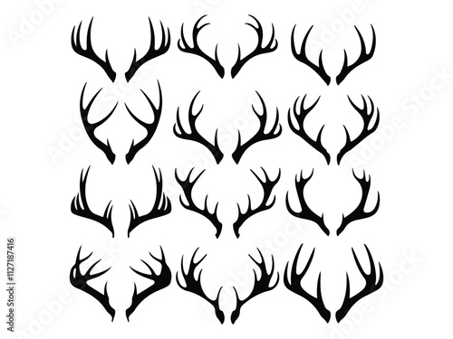 deer antlers shape vector